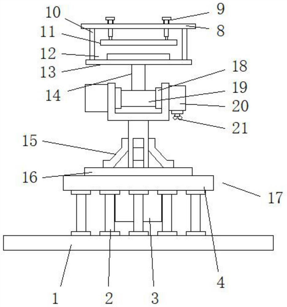 A mobile phone frame sandblasting fixture