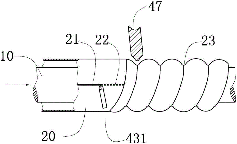 Spiral armored cable and production method thereof