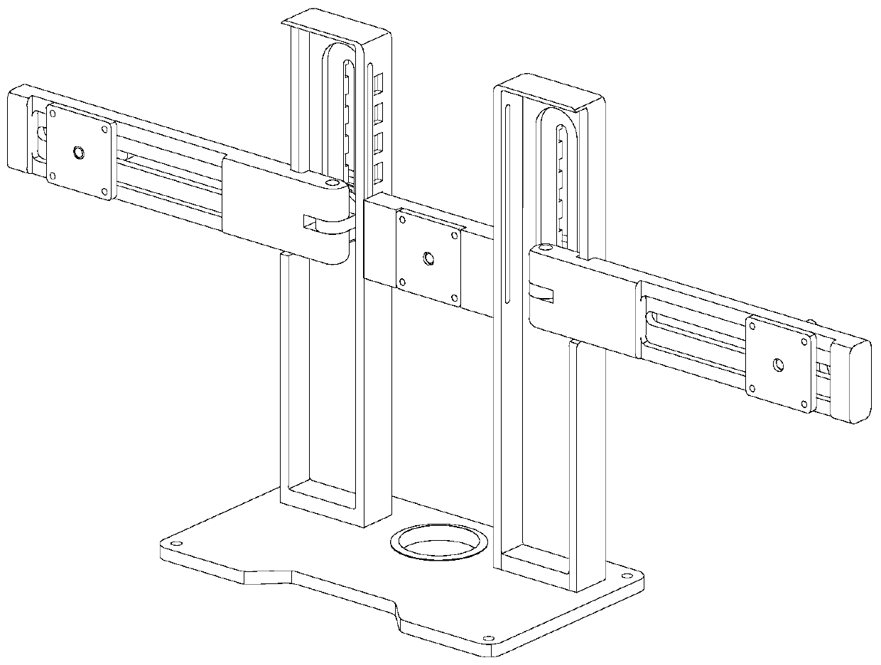 Single-dual-screen expandable folding monitor stand for display console