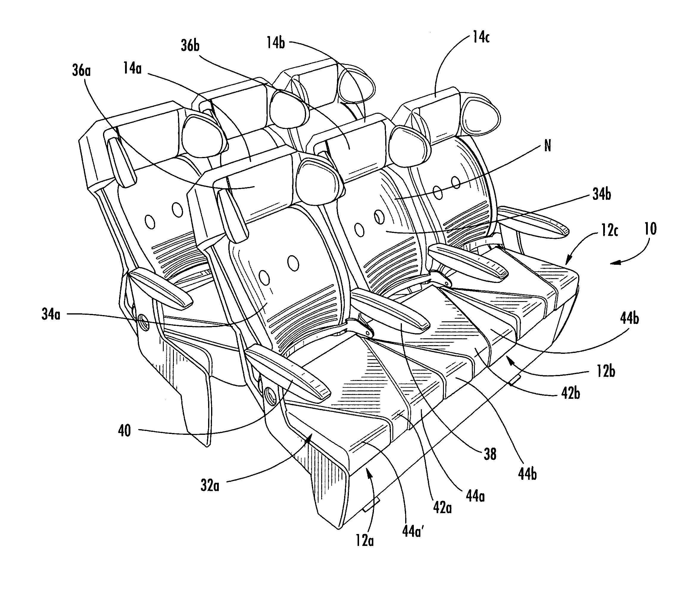 Vehicle passenger seat with adjustable headrest