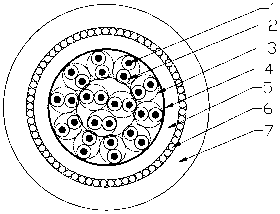 High-voltage bus cable for airport navigational light system, and preparation method and application of high-voltage bus cable