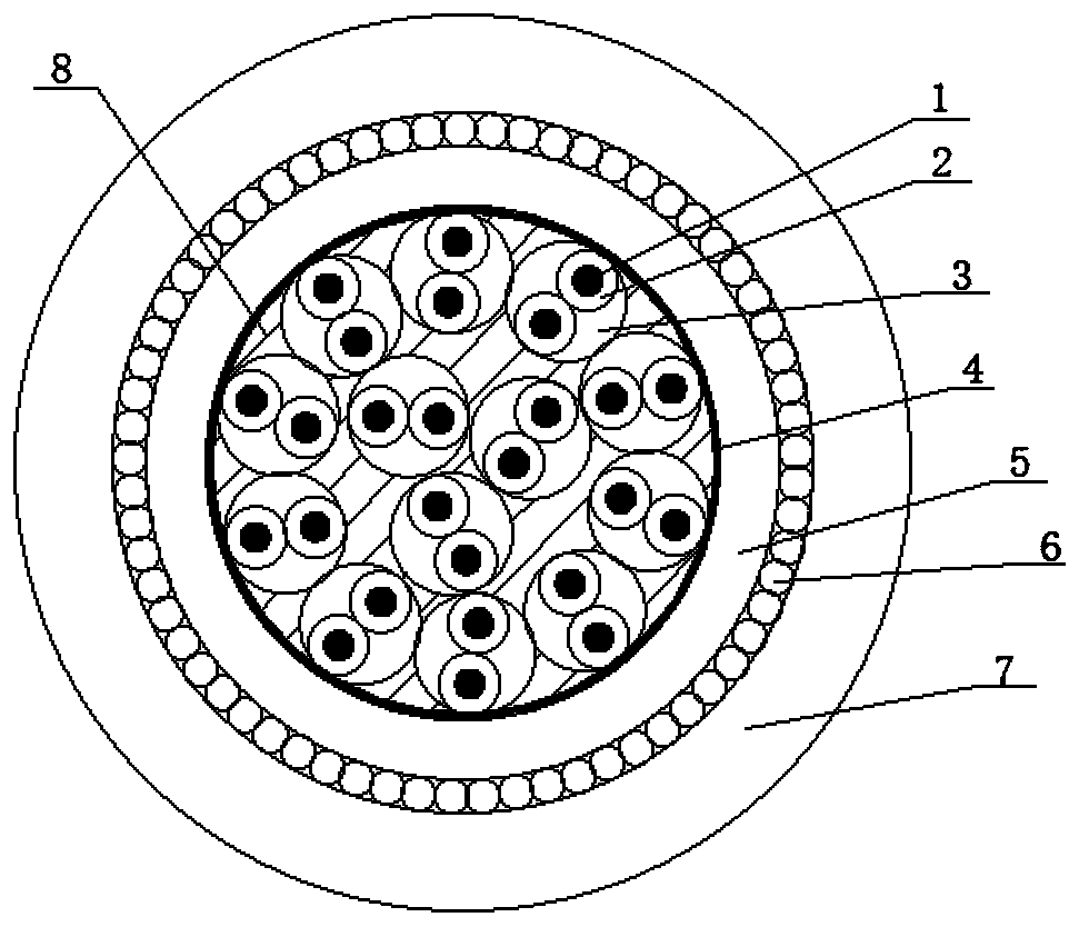 High-voltage bus cable for airport navigational light system, and preparation method and application of high-voltage bus cable