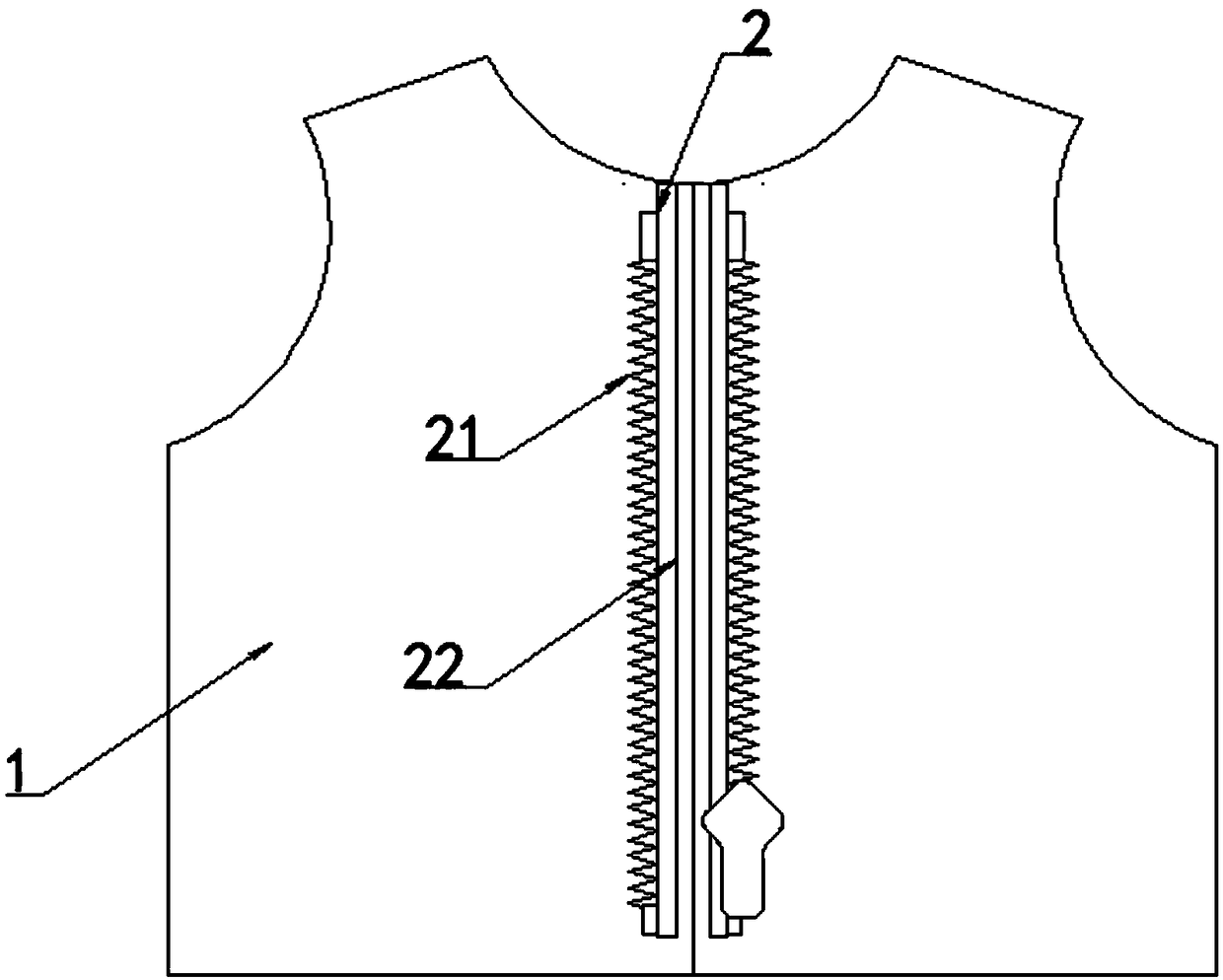 Upper garment top fly manufacturing method