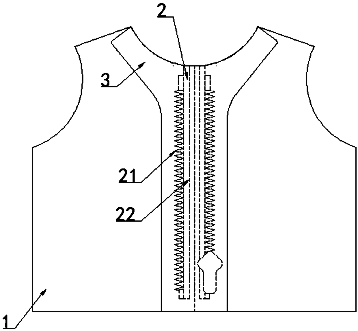 Upper garment top fly manufacturing method