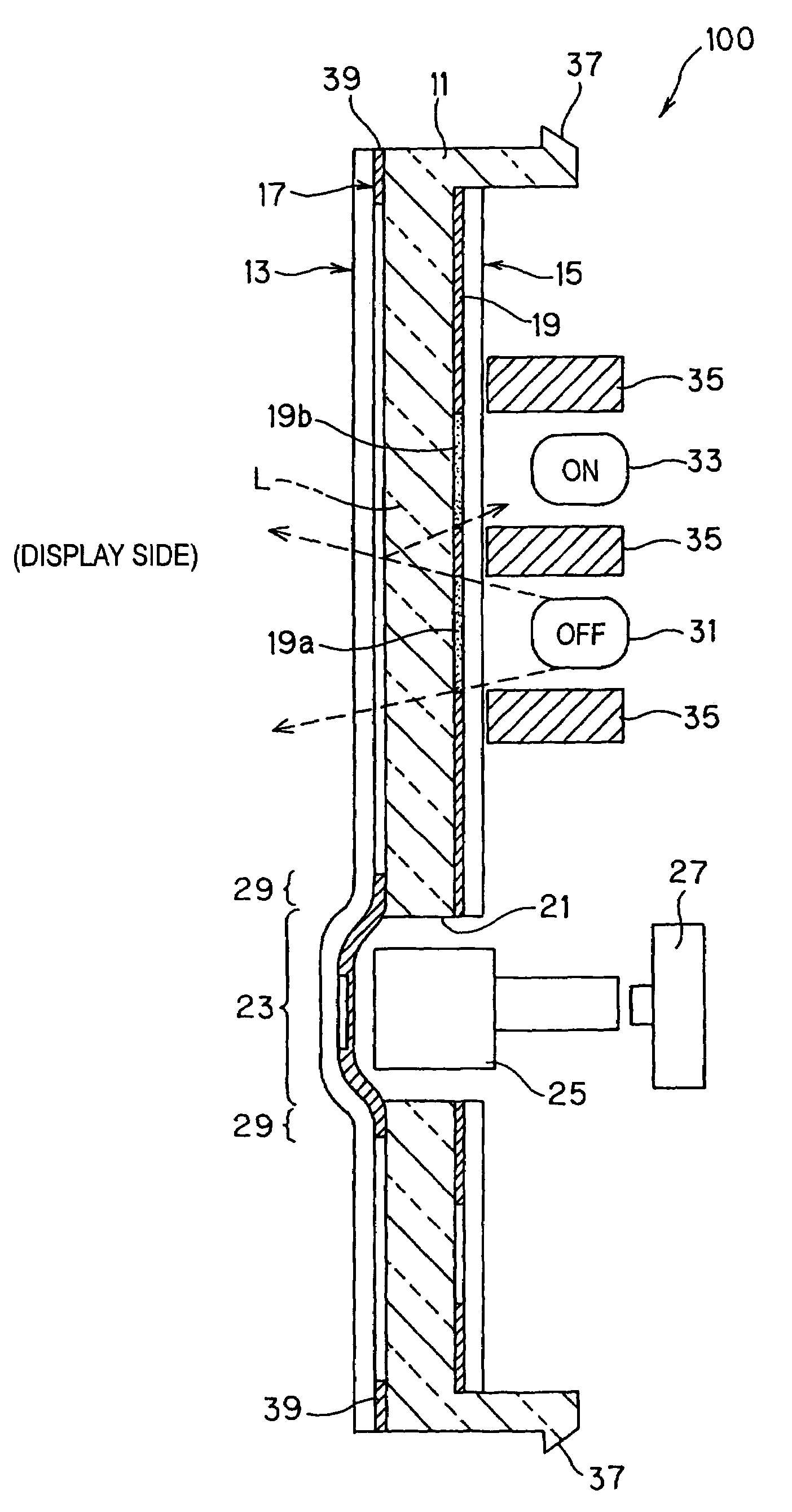 Display panel, control display panel and method for integrally molding insert material