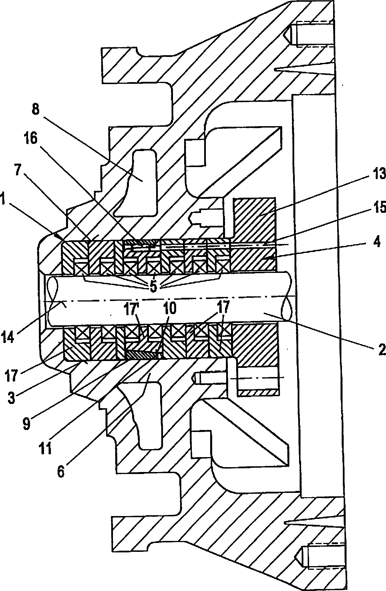 Sealing ring type filling device