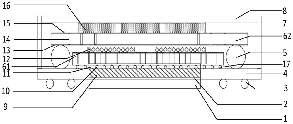 Digital transceiving integrated microsystem and manufacturing method thereof