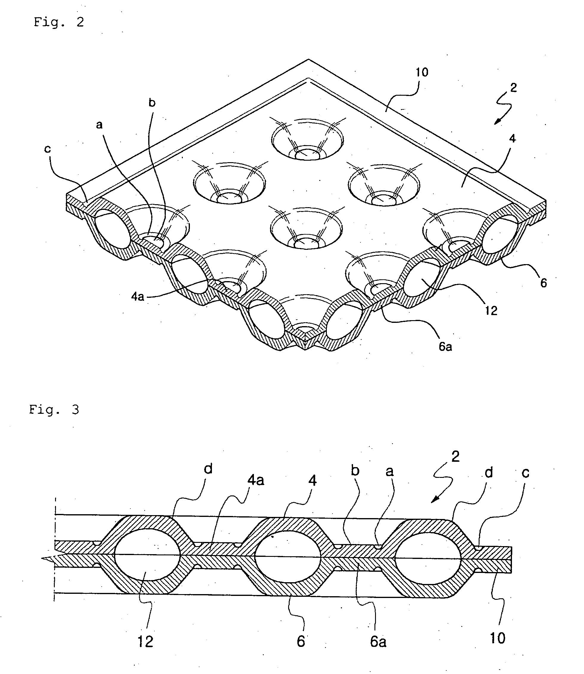 Plate-shaped heating panel in which connecting members are fastened by resin