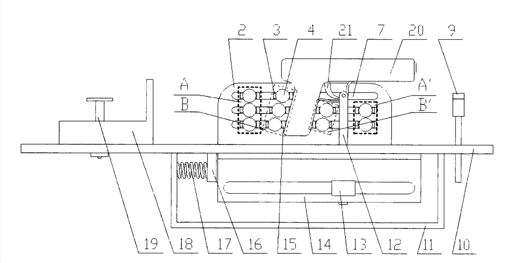 Gun cartridge clip loading and firing device applicable to a plurality of gun types