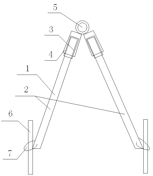 Fall-off portable holding rod