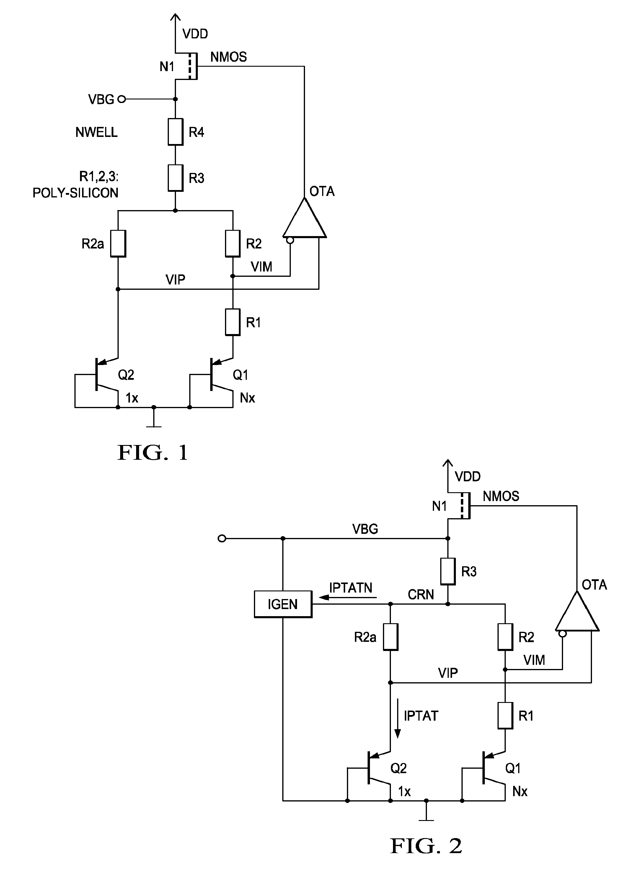 Electronic device and method for generating a curvature compensated bandgap reference voltage