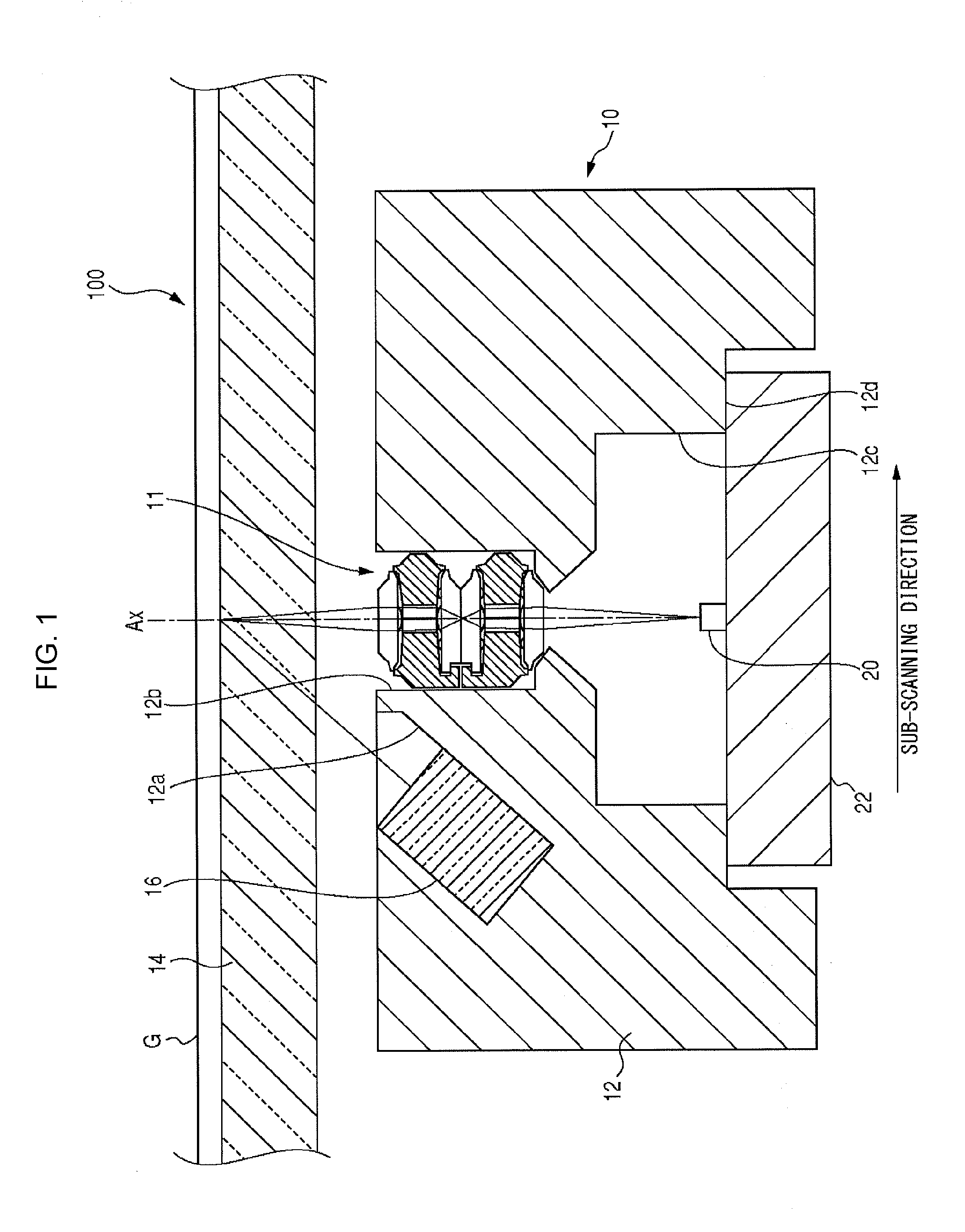 Lens array unit, erecting equal-magnification lens array, optical scanning unit, image reading device, and image writing device