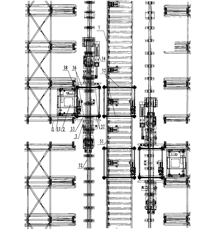 Automatic storing and fetching system of stereoscopic warehouse