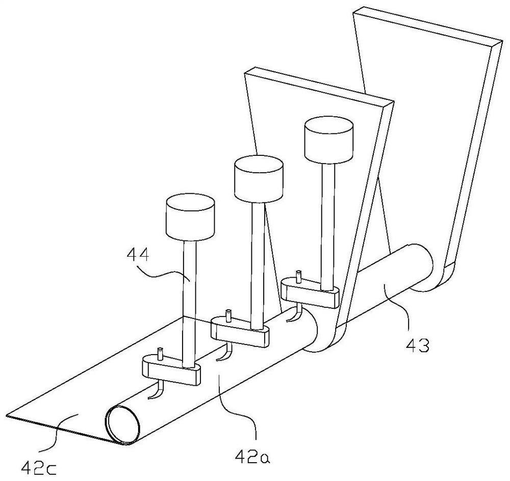 Cloth cutting production equipment and winding method thereof