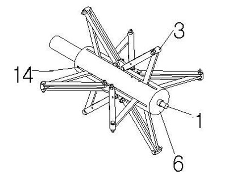 Unreeling and discharging tension bracket