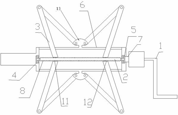 Unreeling and discharging tension bracket