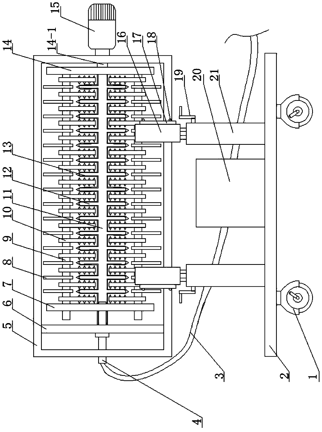 Flue gas desulfurization device with high adsorption rate