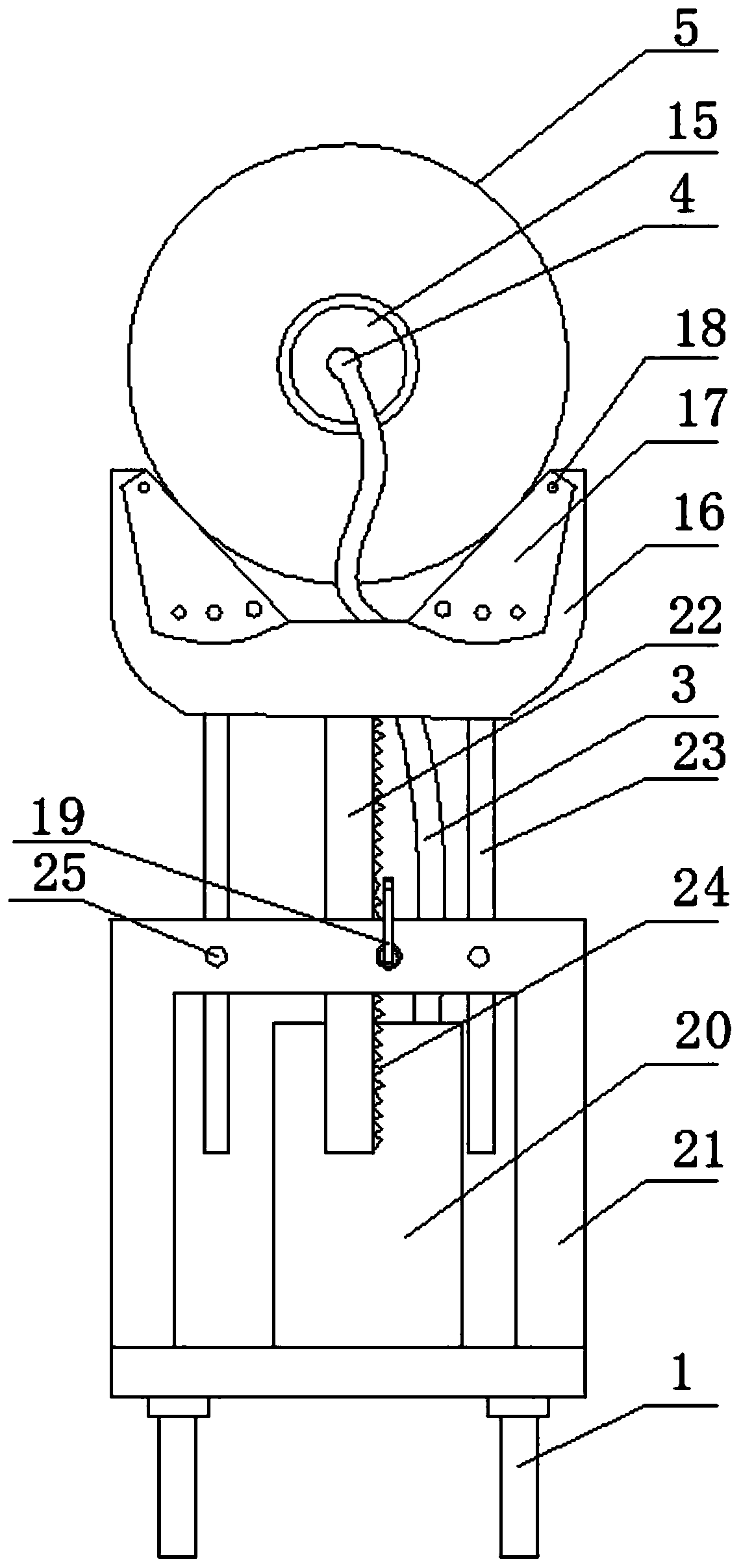 Flue gas desulfurization device with high adsorption rate