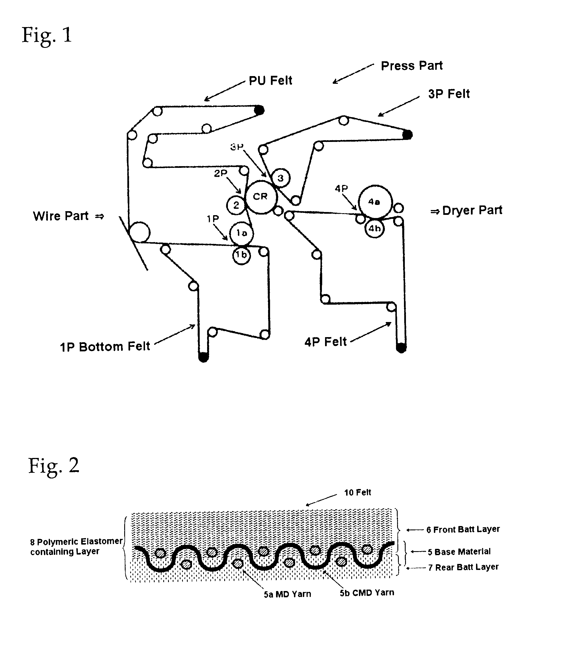 Papermaking press felt and papermaking method