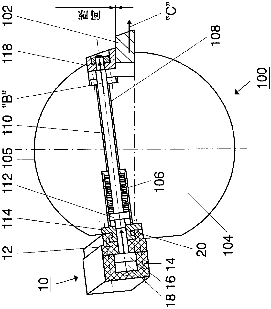 Device for changing a blade on shears, in particular for a rolled band, and shears with at least one replaceable blade