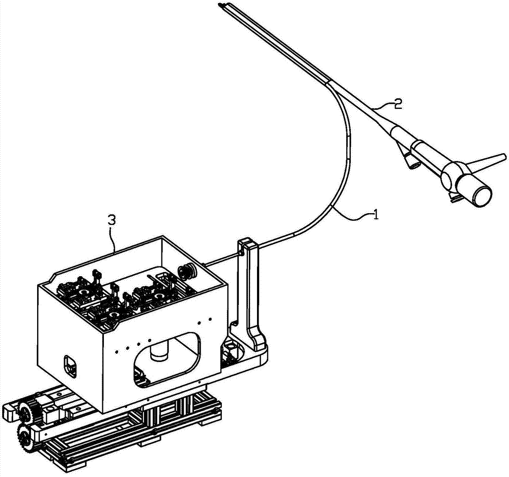 Gastrointestinal endoscope structure with mechanical arm and gastrointestinal endoscope platform