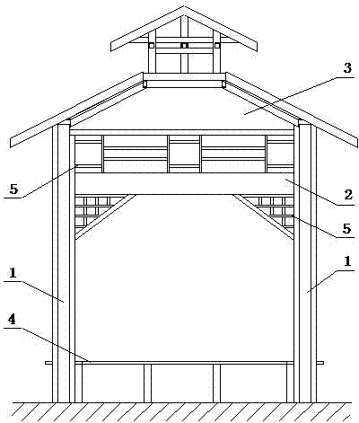 Pavilion without bolted connections