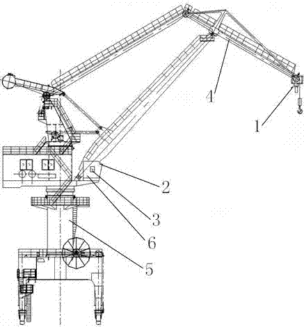 Large crane lifting monitoring control system