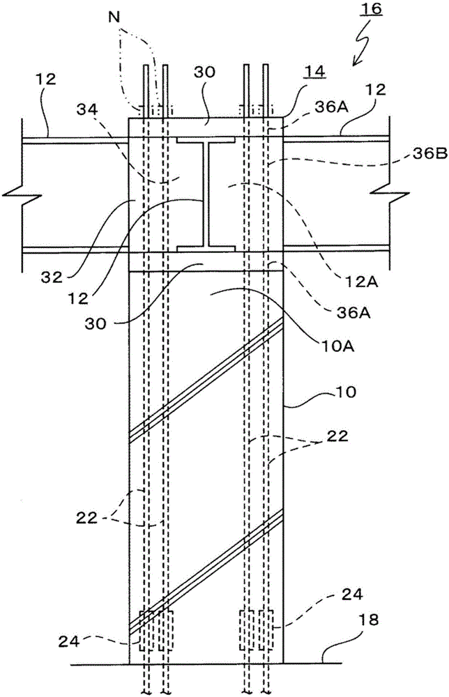 Hybrid structure and construction method for same