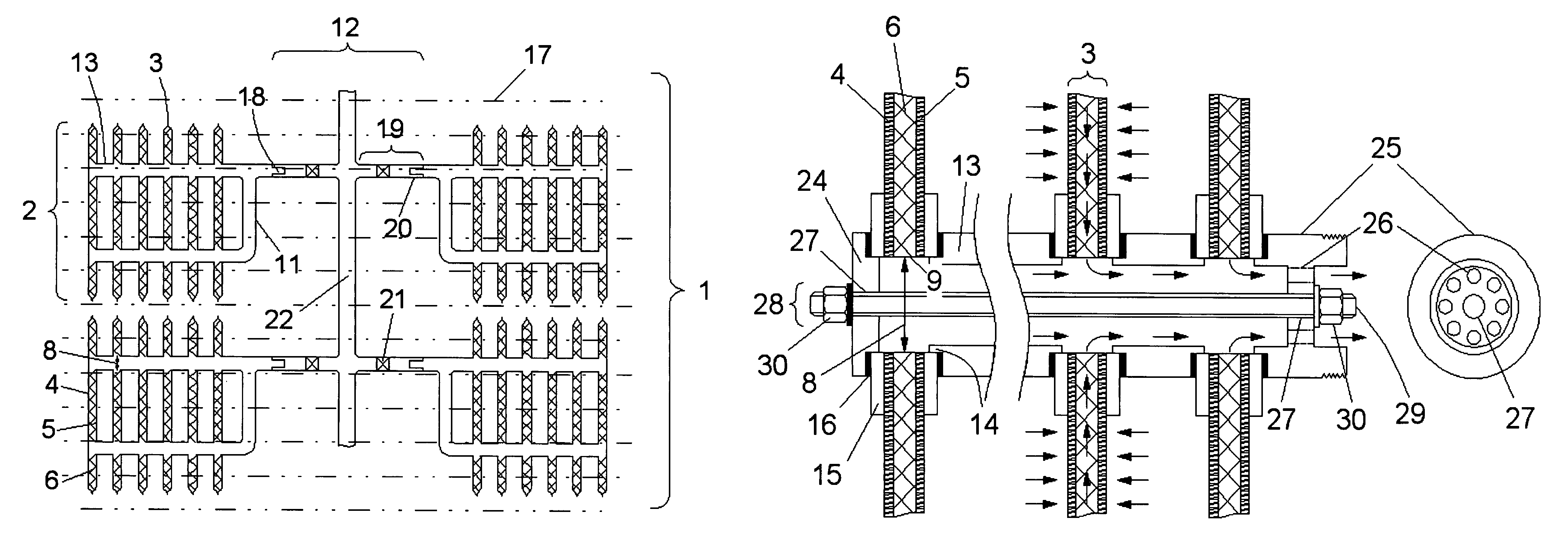 Apparatus for filtering substances out of liquids