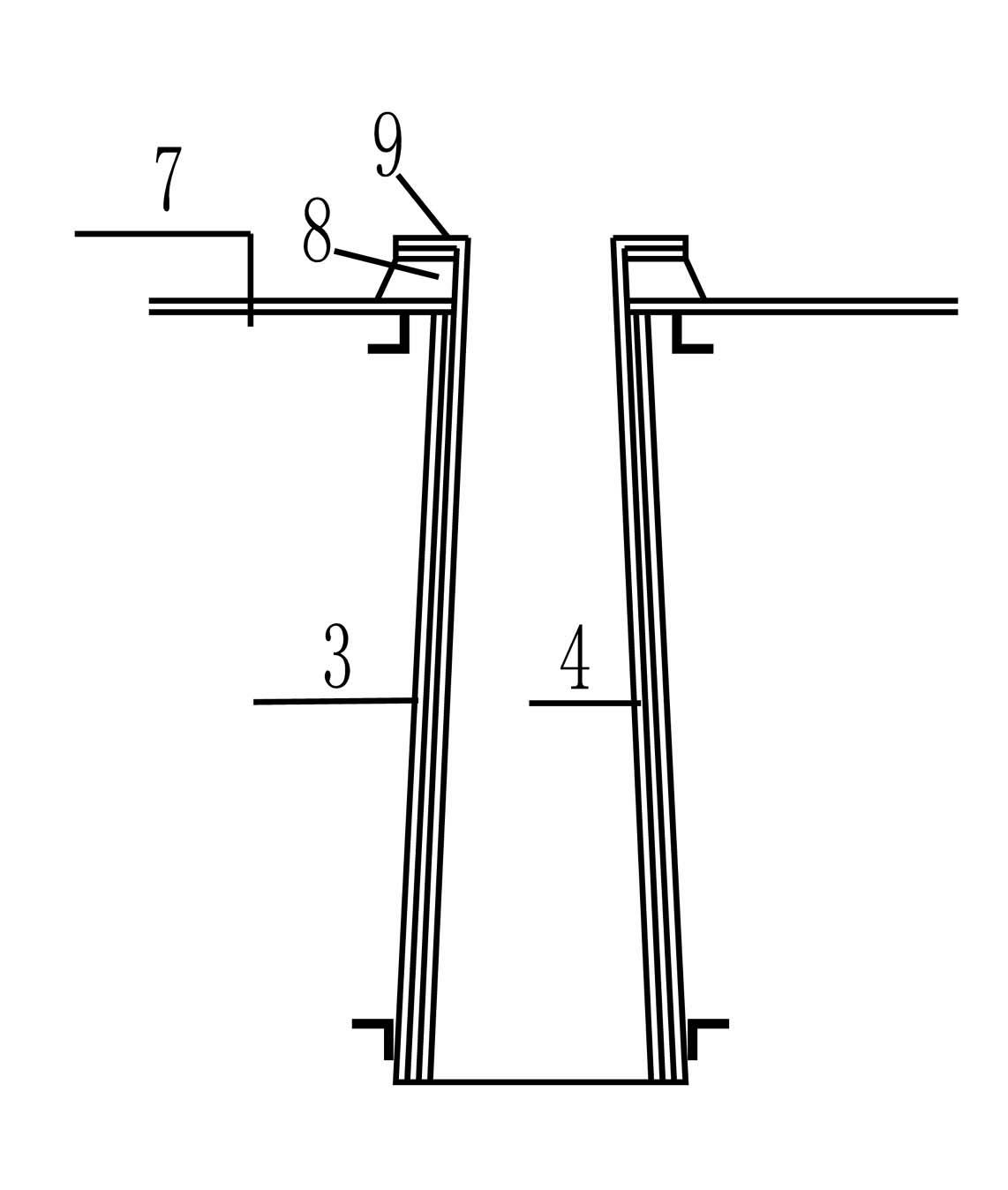 Steel storage bin top feeding auxiliary structure