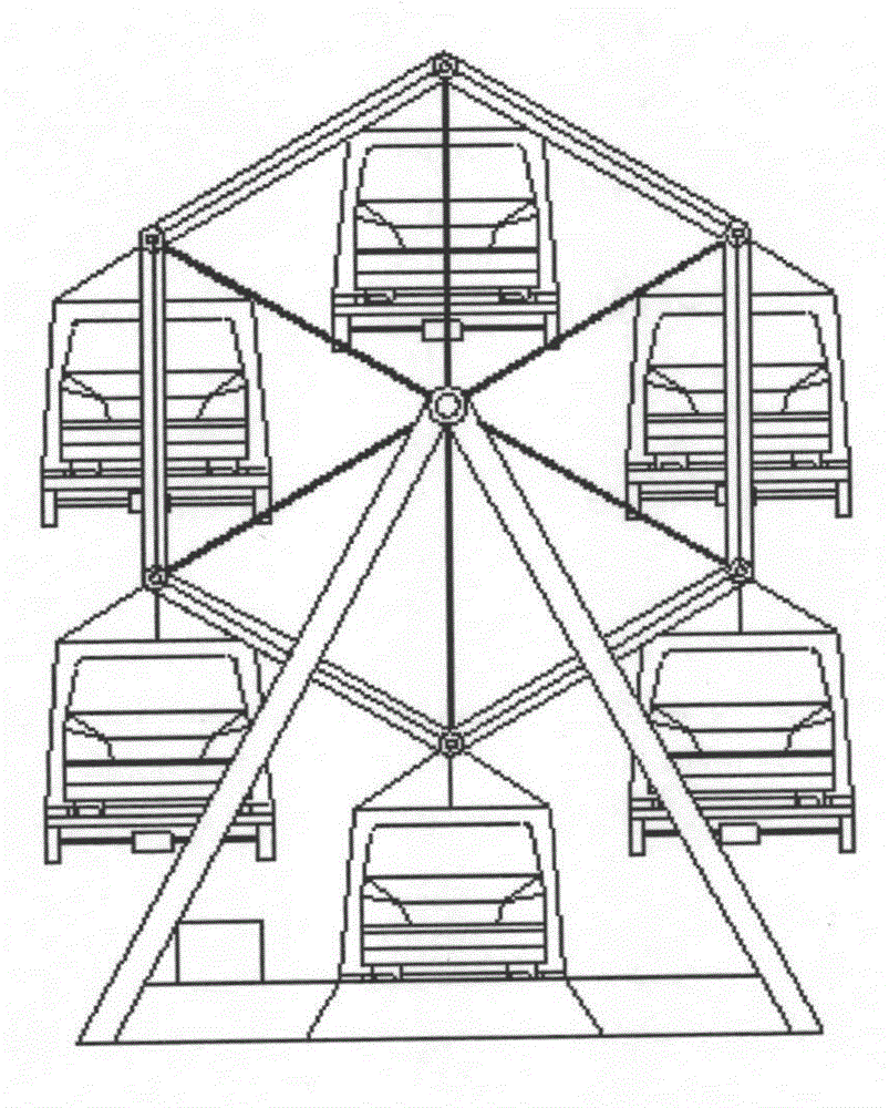 Rotary stereoscopic parking garage with multiple stalls and easiness for movement