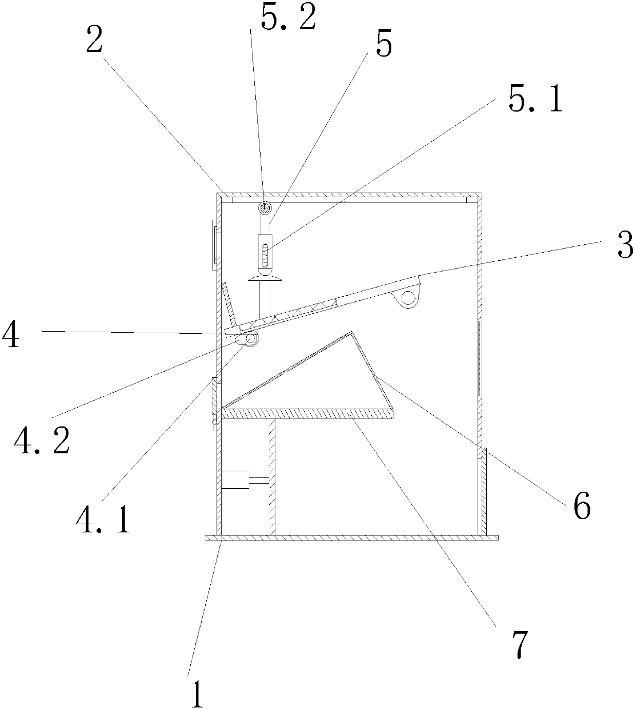 Screening box for mower