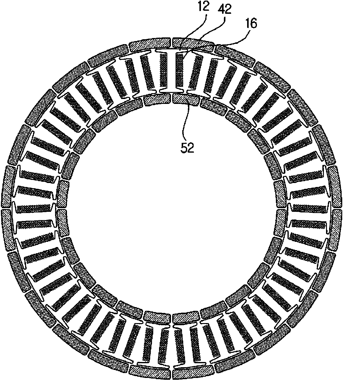 Motor having one-body type stator core