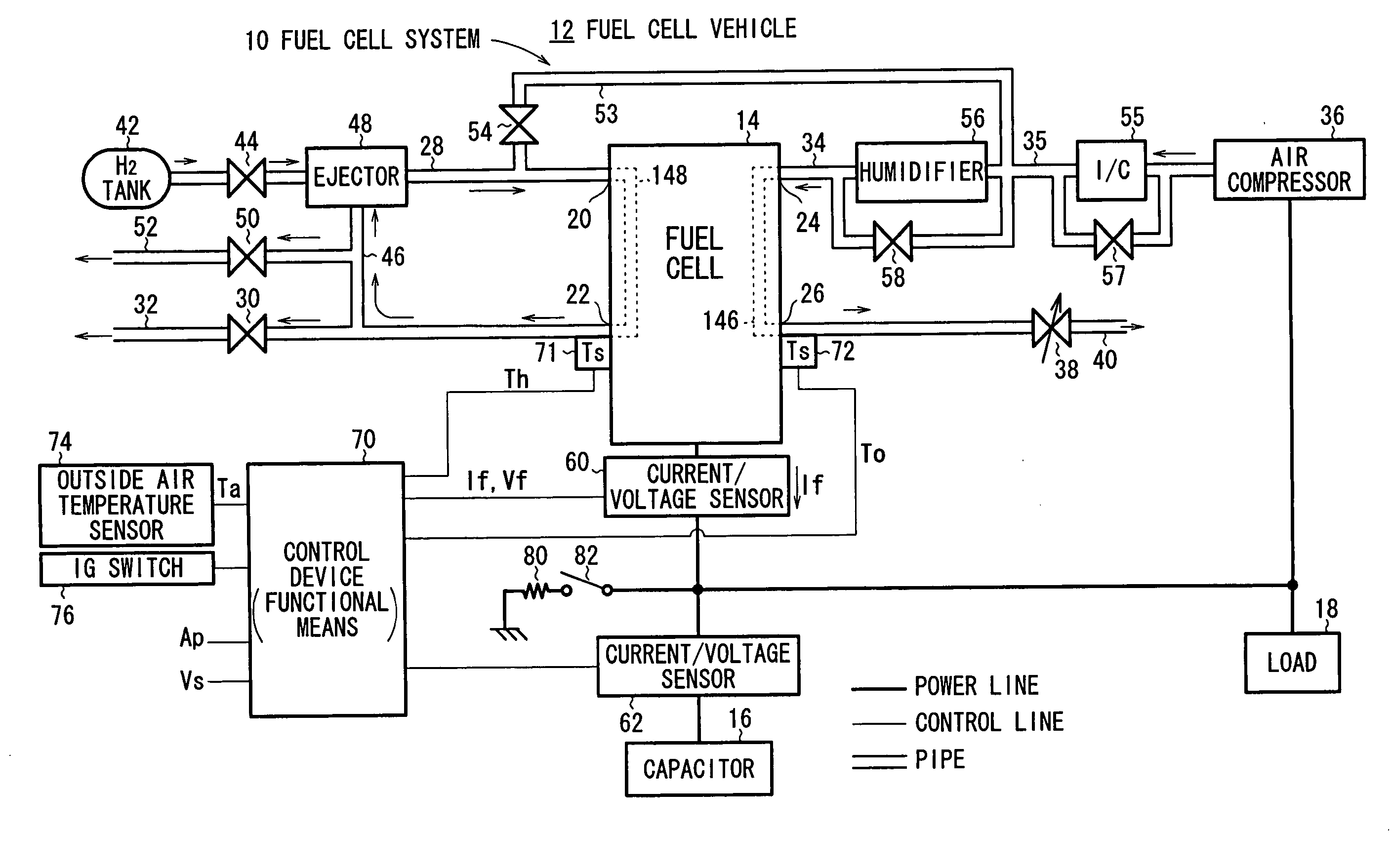 Fuel cell system and scavenging method for use in a fuel cell system