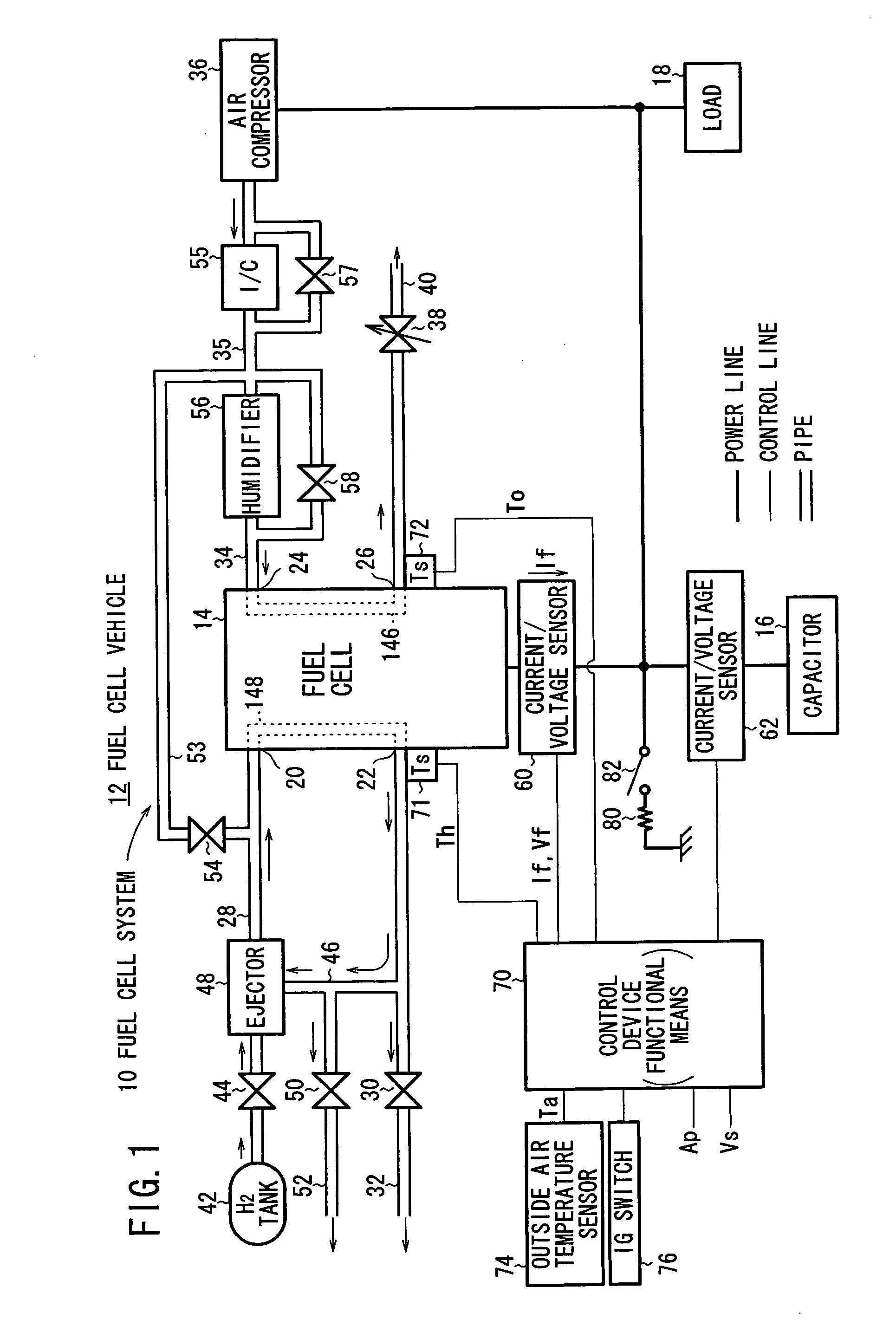 Fuel cell system and scavenging method for use in a fuel cell system