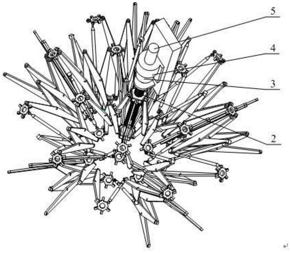 A spherical antenna support mechanism