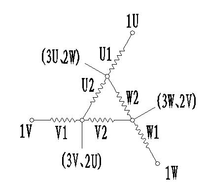 Variable frequency motor for electric vehicle and connection method for conversion windings of variable frequency motor