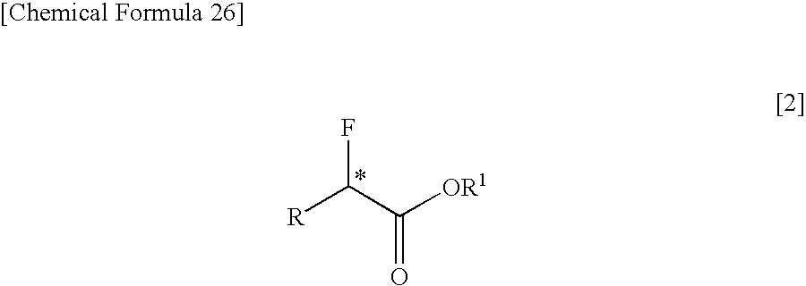 Process for production of optically active α-fluoro-carboxylic ester derivatives