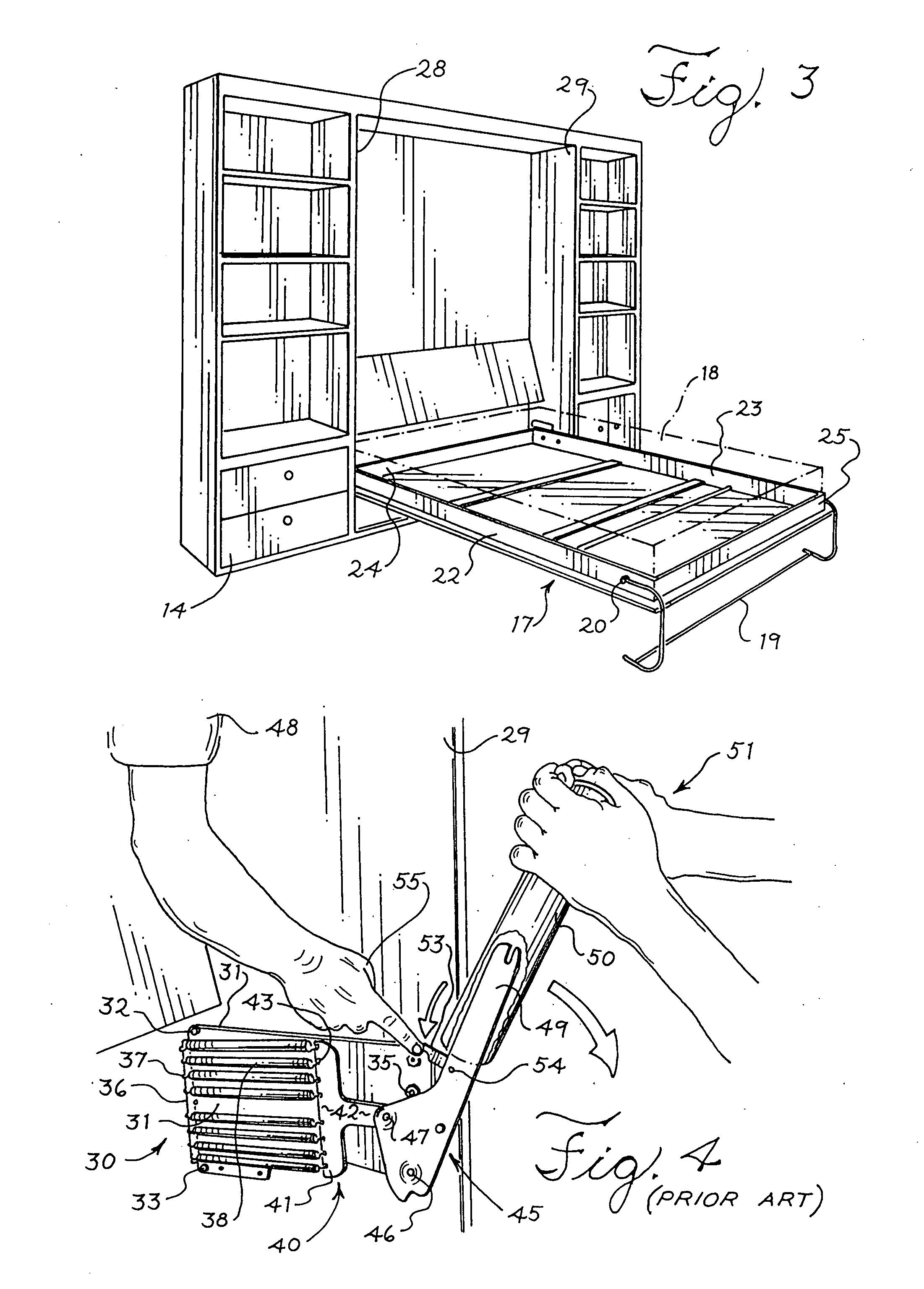 Tilting furniture system and infinitely variable lift tensioning mechanism therefor