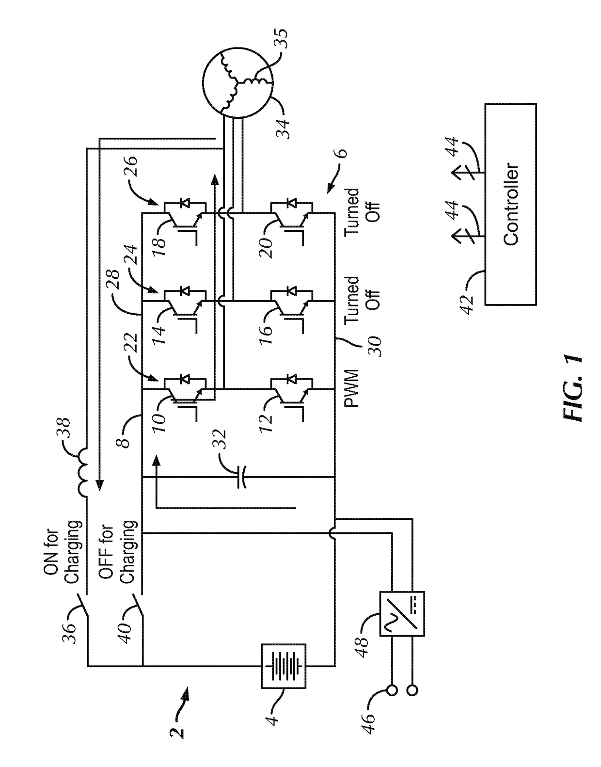 Integrated charger for vehicles and method of making same