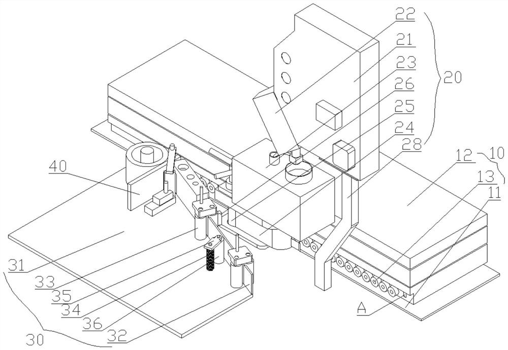 Automatic color matching plate edge sealing processing device and gluing processing method