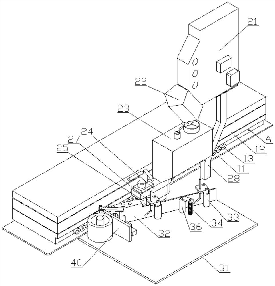 Automatic color matching plate edge sealing processing device and gluing processing method