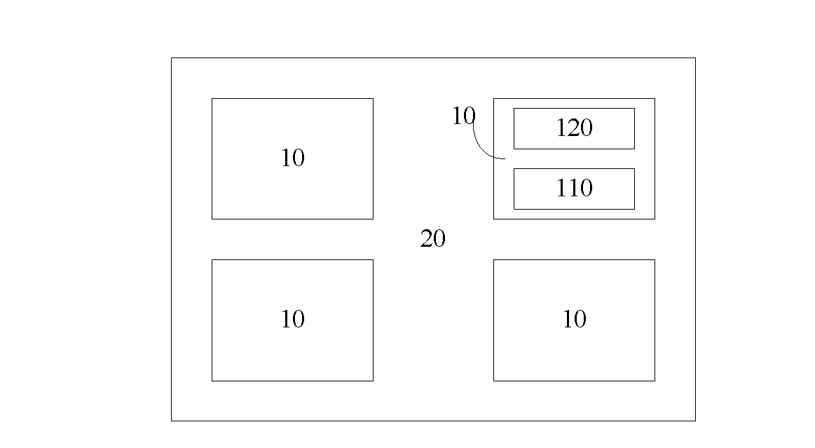 Chip with semiconductor direct current voltage transformation structures