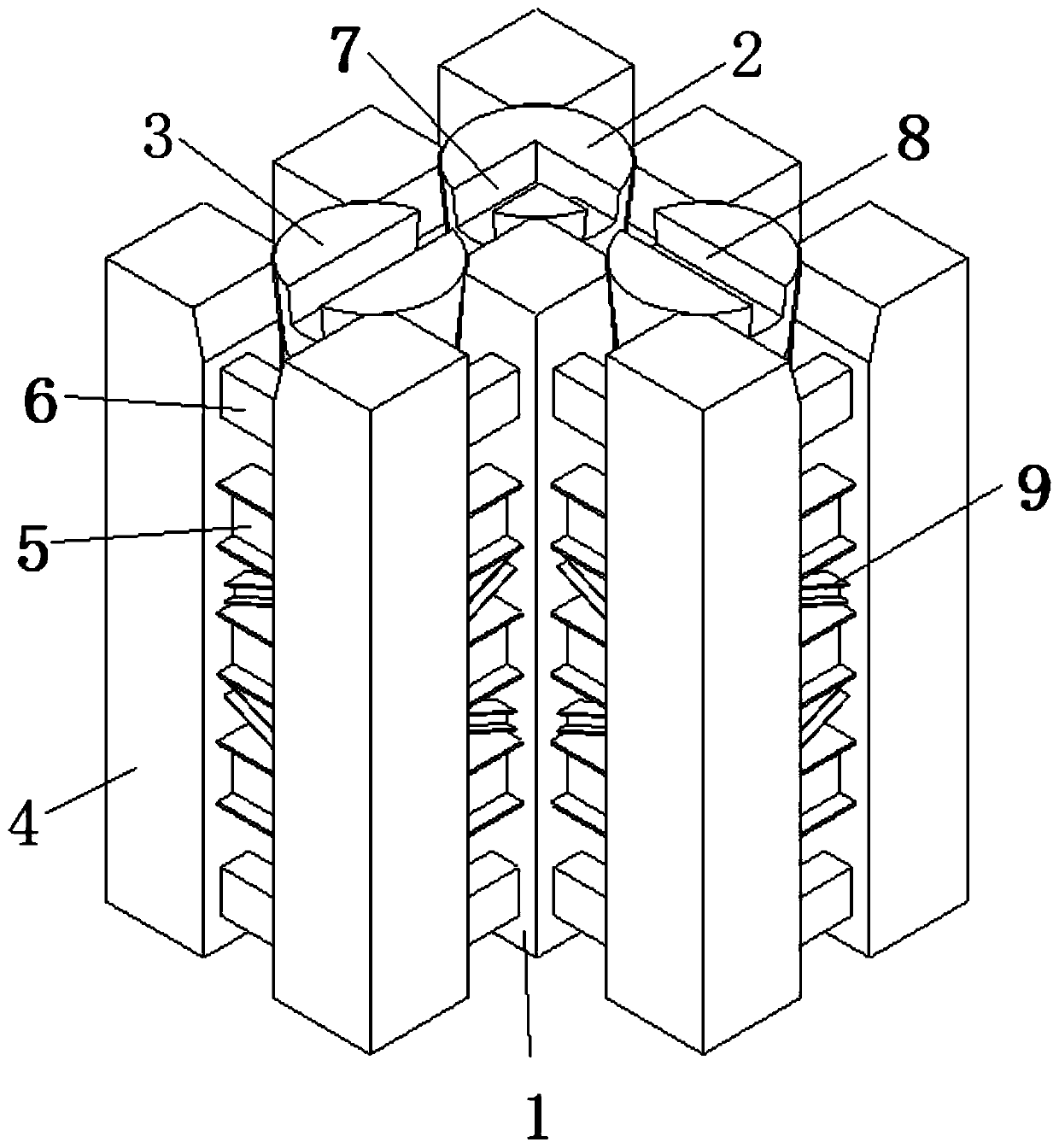 A multi-limb L-shaped special-shaped column with built-in core column with recoverable function and assembly method thereof