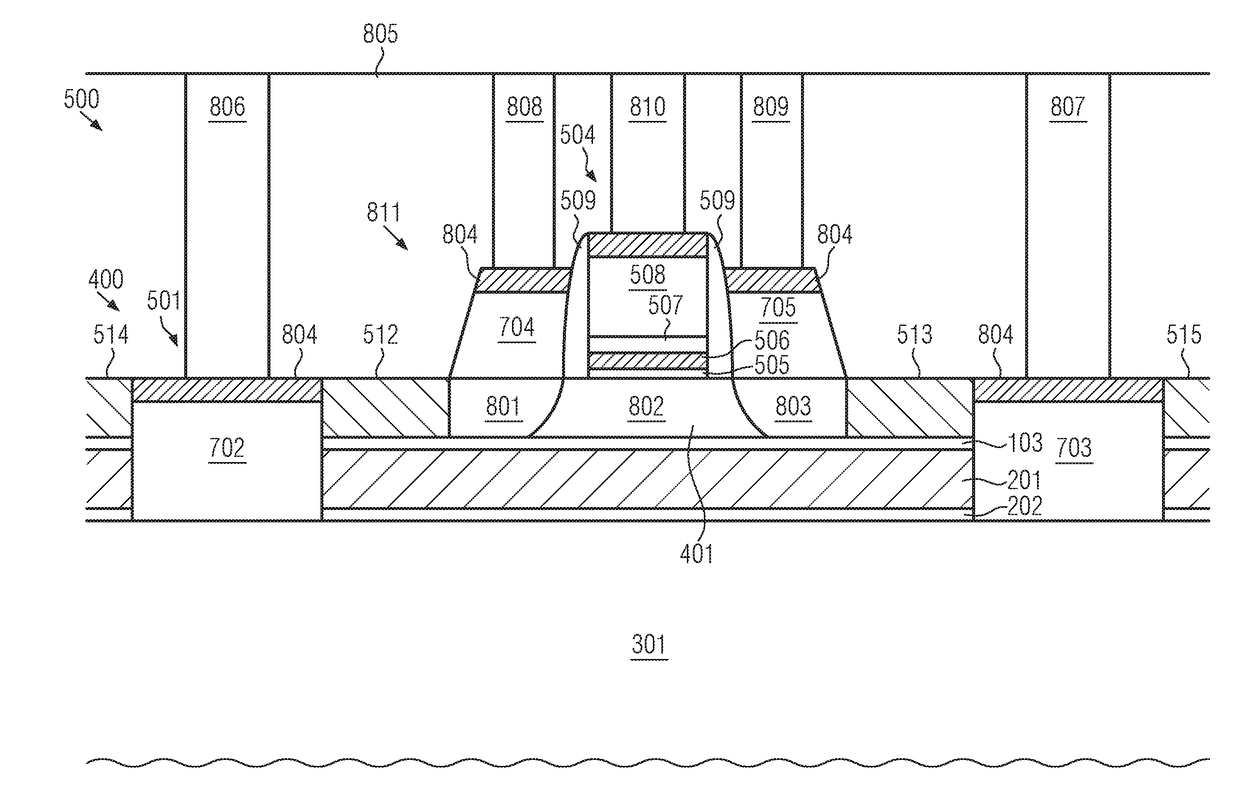 Semiconductor-on-insulator wafer, semiconductor structure including a transistor, and methods for the formation and operation thereof