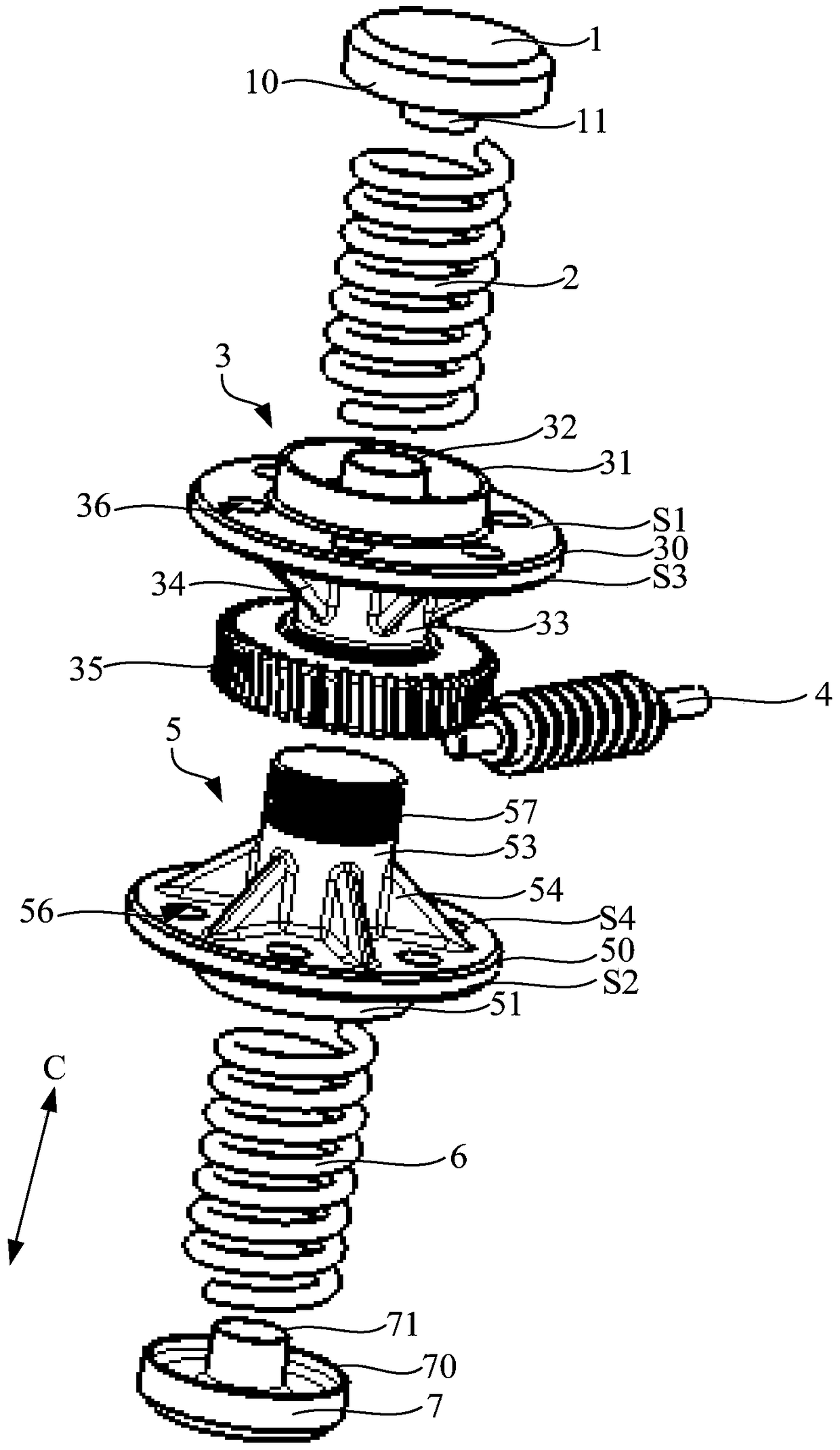 Vehicles and their suspensions, spring devices for suspensions