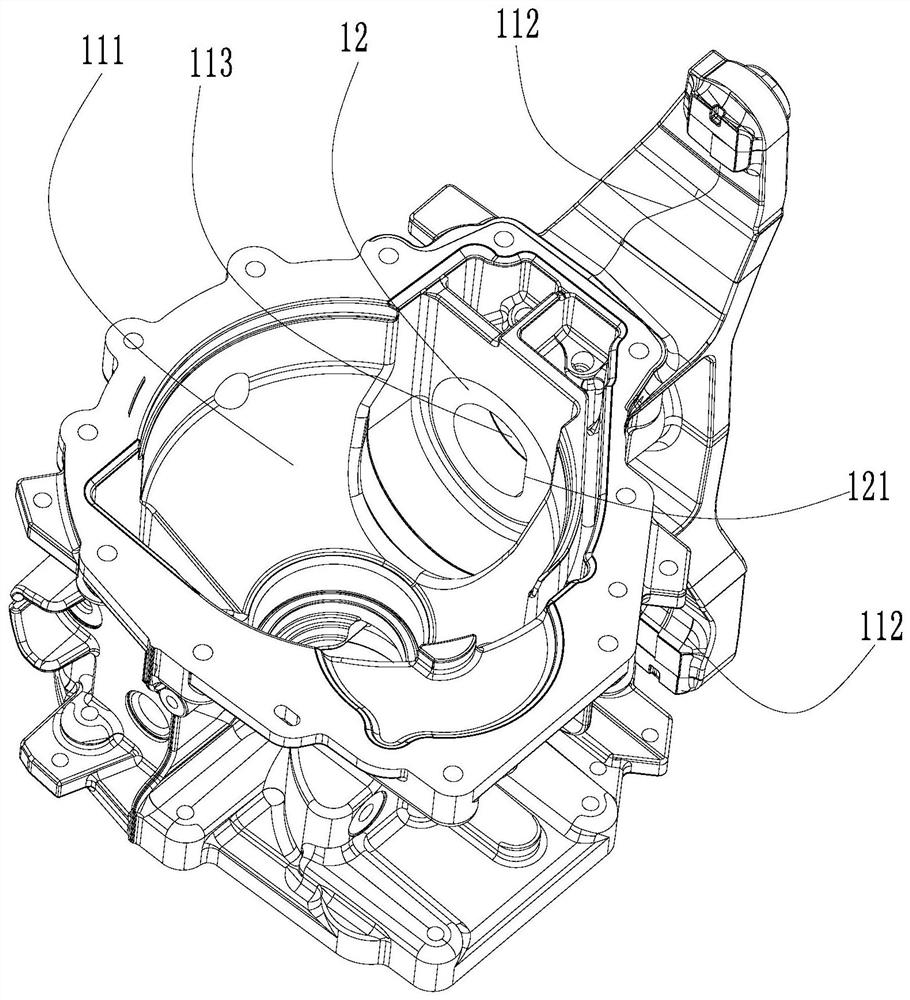 An automobile bracket with an insert and a die-casting mold for forming the bracket