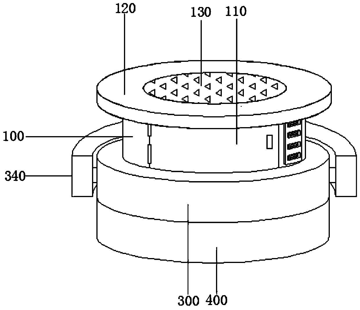 Lamination device for high-frequency mixing-pressure plates with layer number convenient to adjust