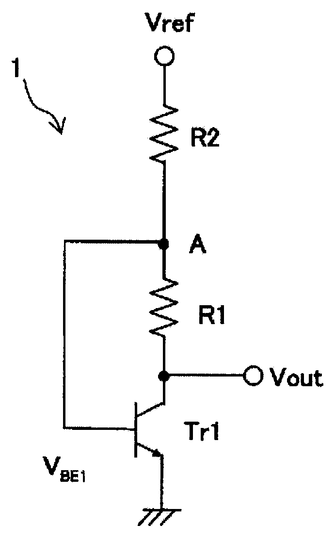 Temperature-sensor circuit, and temperature compensated piezoelectric oscillator