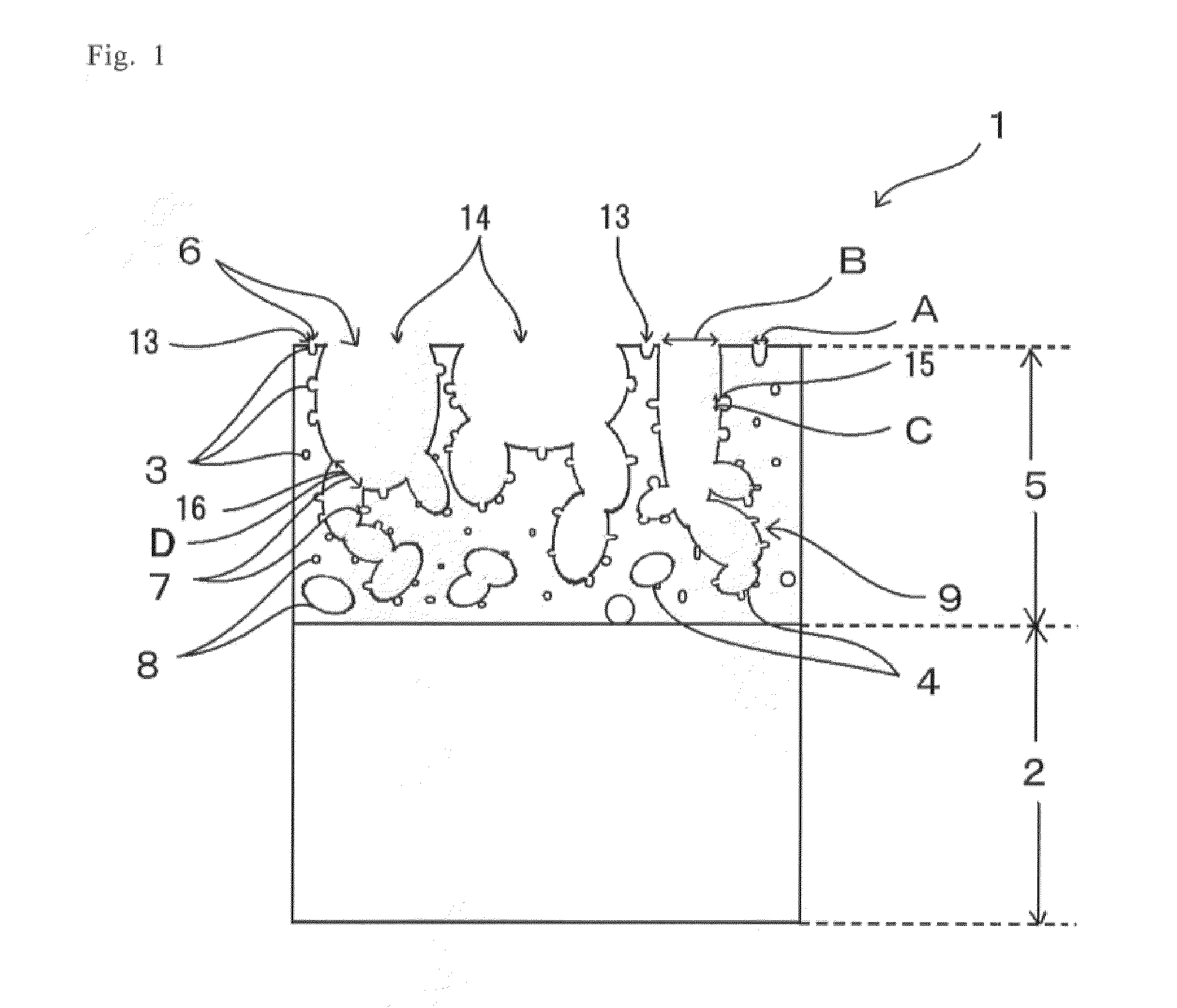 Article with foamed surface, implant and method of producing the same